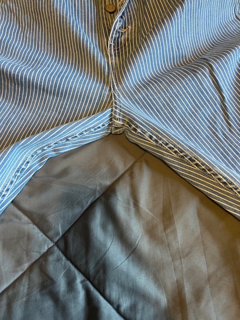 Idyllwind Light Blue Pinstripe Flare Jeans - Picture 5 of 8